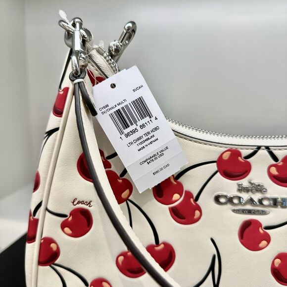 NWT❤️ COACH CY696 Teri Hobo Bag With Cherry Print CROSSBODY SATCHEL - Picture 3 of 9